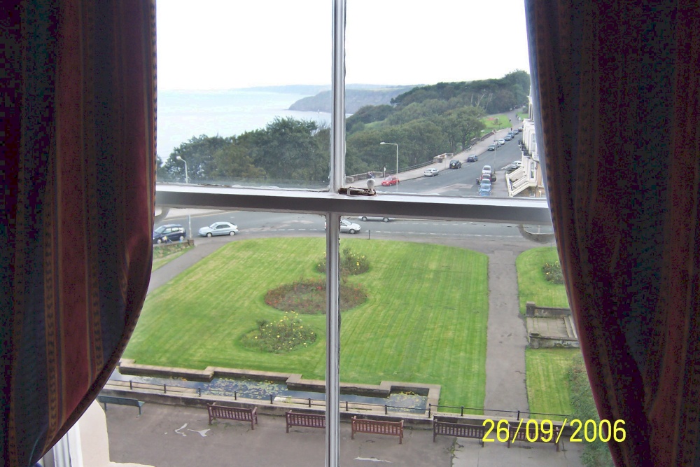 View of adjacent park from Red Lea Hotel, South Bay, Scarborough, North Yorkshire