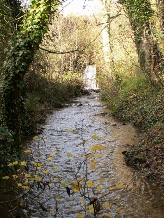 The waterfall near Mill End in Chadlington, Oxfordshire.