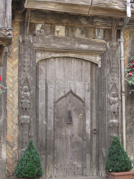 Door to one of the houses in Lavenham, Suffolk.