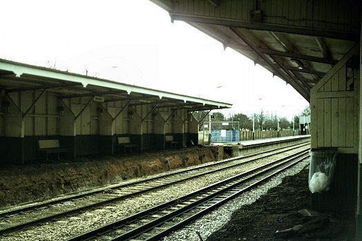 Beeston railway station ,Beeston, Nottinghamshire. Platforms been renewed in 2005.