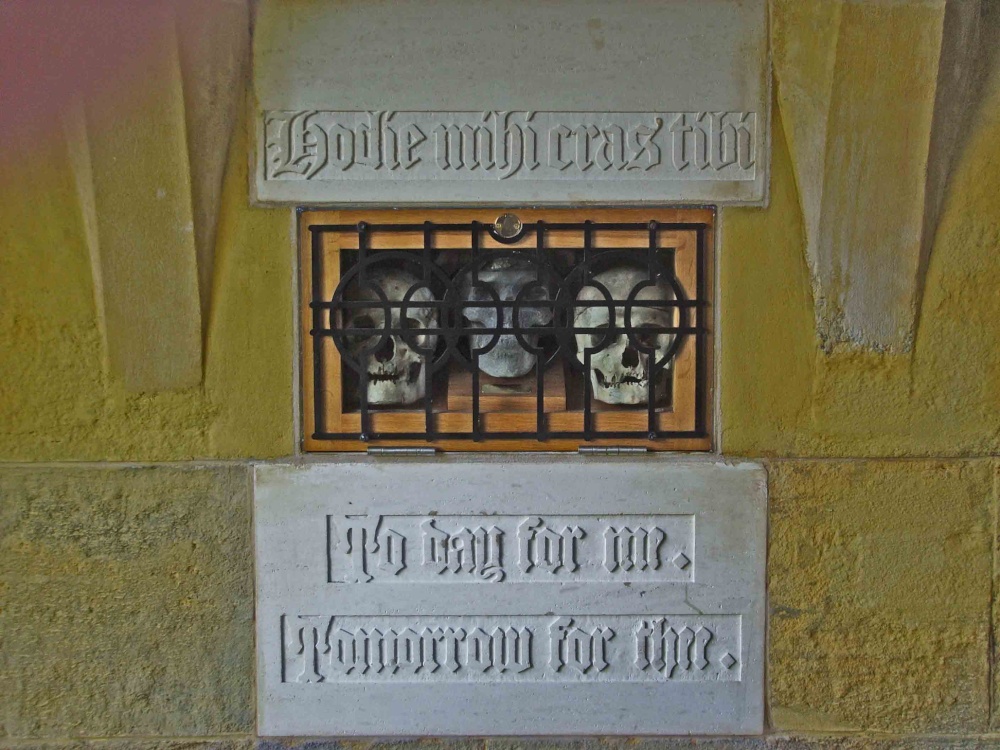 Hickleton Church - nr Doncaster - the inscription says - TODAY FOR ME  - TOMMORROW FOR THEE