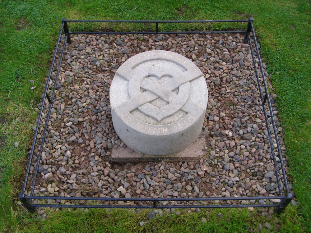 Photograph of Burial site of Robert the Bruce's heart at Melrose Abbey - Melrose, Scotland