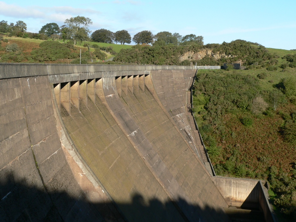 Meldon Reservior Dam, Dartmoor, Devon.