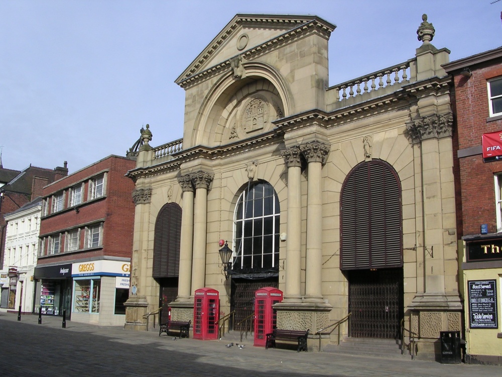 The Indoor Market Hall, Market Place, Pontefract, West Yorkshire.