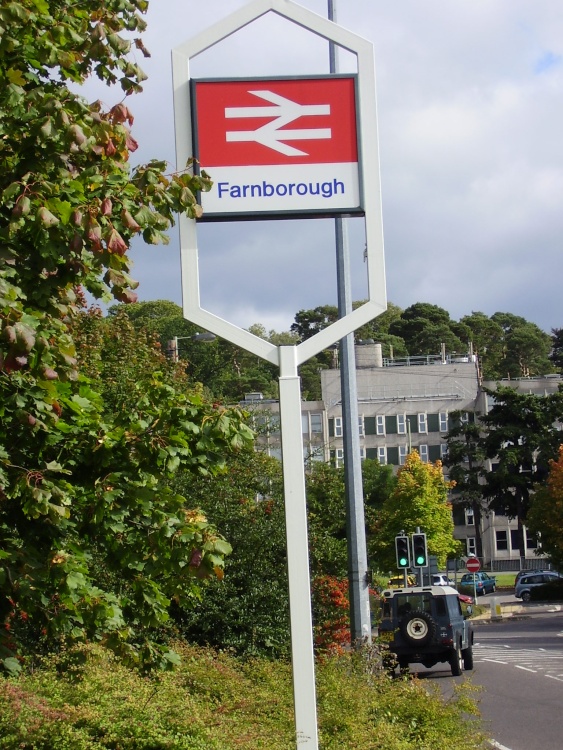 Farnborough Main train station, just out side of the car park, Hampshire.