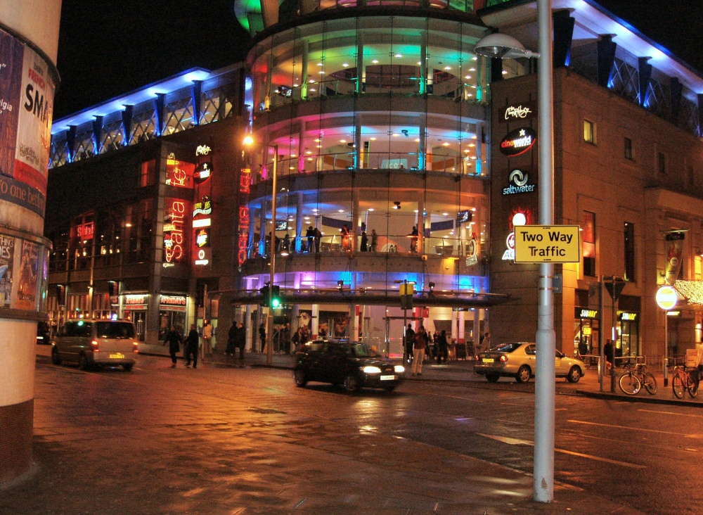 Night in Nottingham, Nottinghamshire.