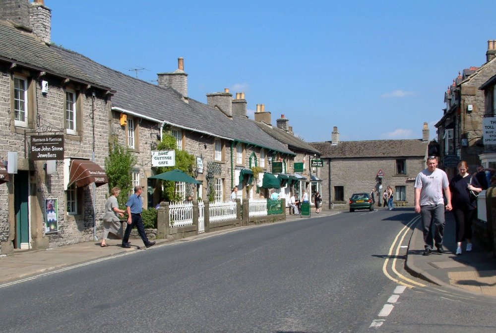 The main street in Castleton in the Peak District, Derbyshire.