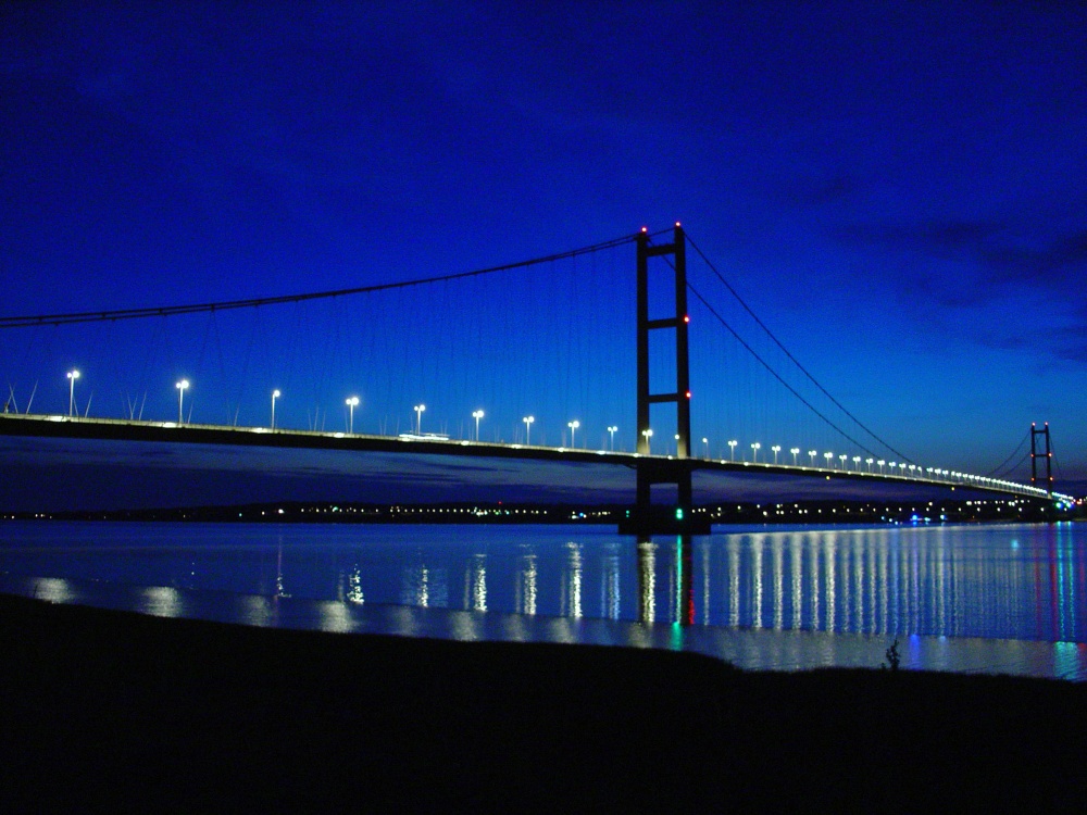 This is a picture of the Humber Bridge which crosses over the River Humber.