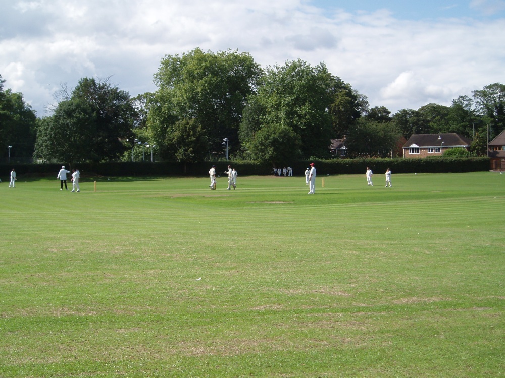 Cricket being played at Marlow, Buckinghamshire - August 2006