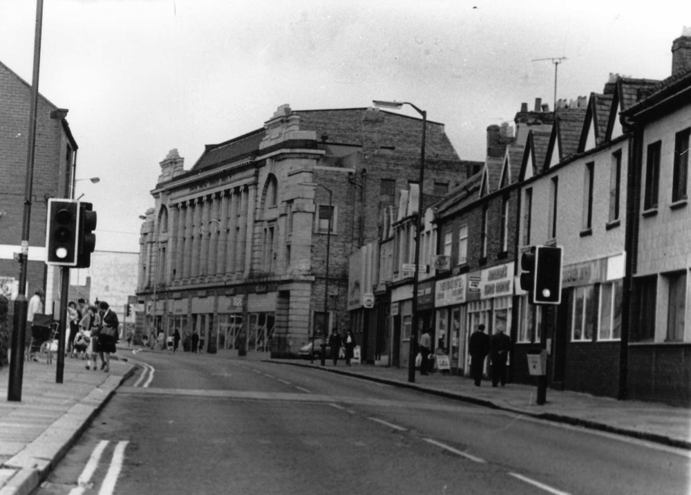 Photograph of Woodhorn Road, Ashington, Northumberland, looking West, c1980