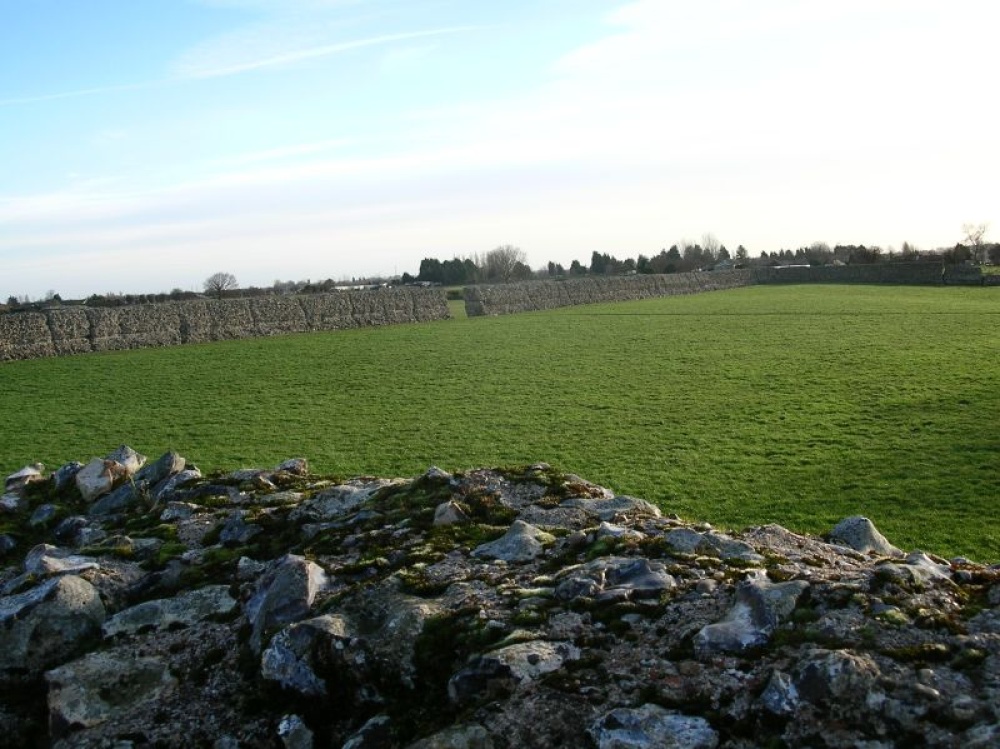 The wall of Burgh Castle Roman Fort, Burgh Castle, Norfolk photo by W.j.jaworski