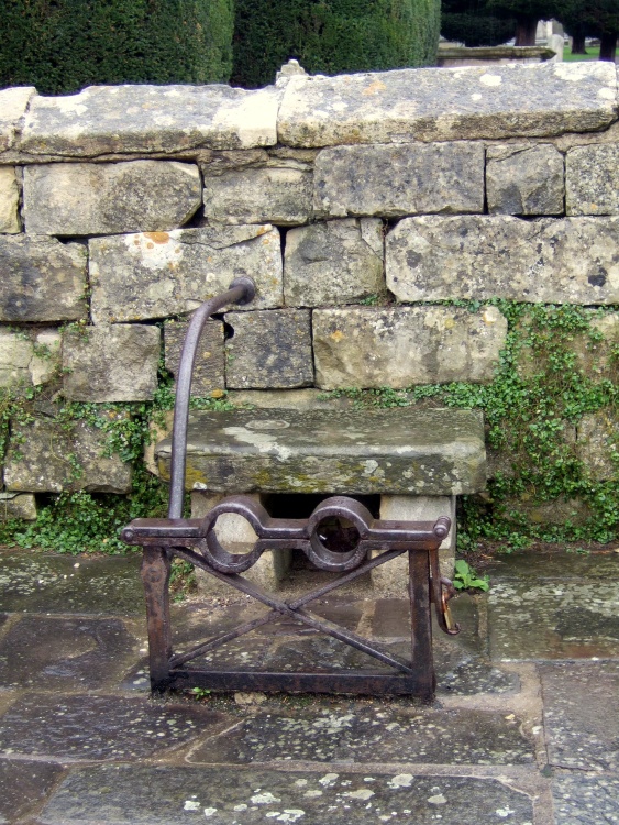 Iron Spectacle Stocks at Painswick, Gloucestershire.