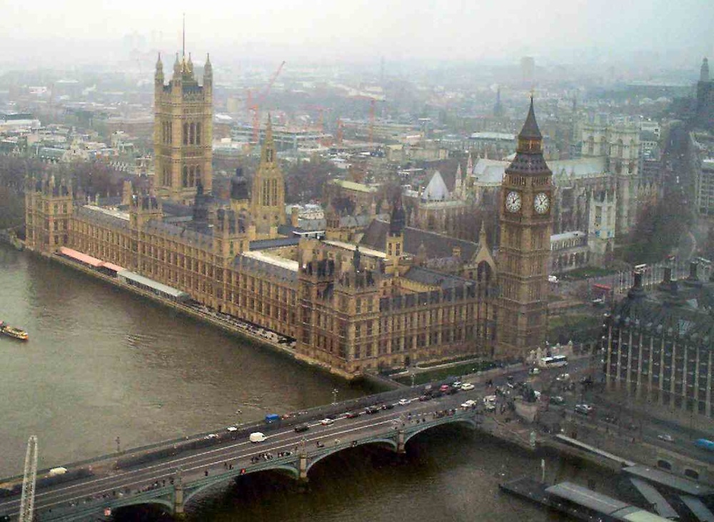 Houses of Parliament, London. Taken from the 'London Eye'