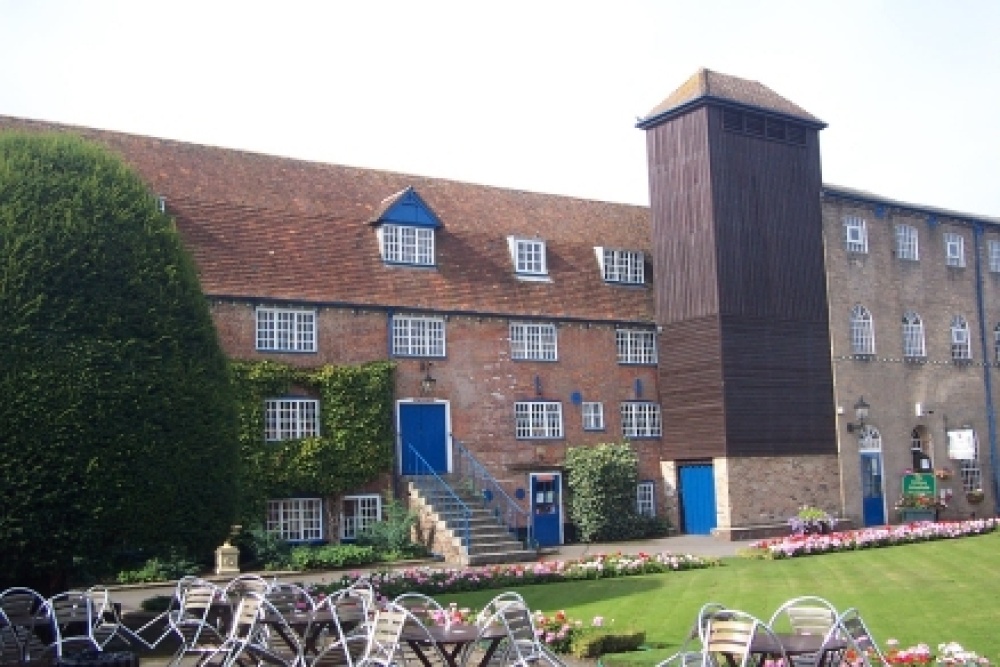 The old Wilton carpet factory, in Wiltshire, now a shopping complex - 2006.