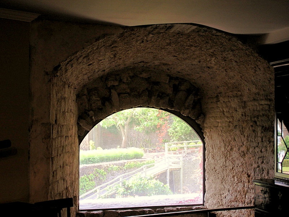 The Garden Viewed through a Gun Port at Walmer Castle & Garden, Walmer, Kent.