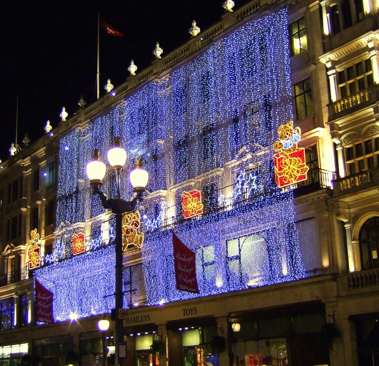 Hamleys Toy Shop Christmas Lights, Regent Street, London.