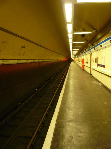 Essex Road tube station, London, at 8.15am during rush hour.