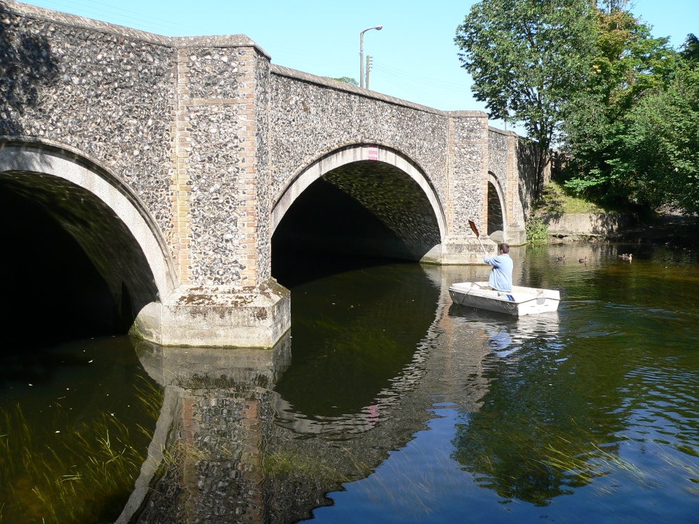 Town Bridge over the River Ouse in Brandon, Suffolk.