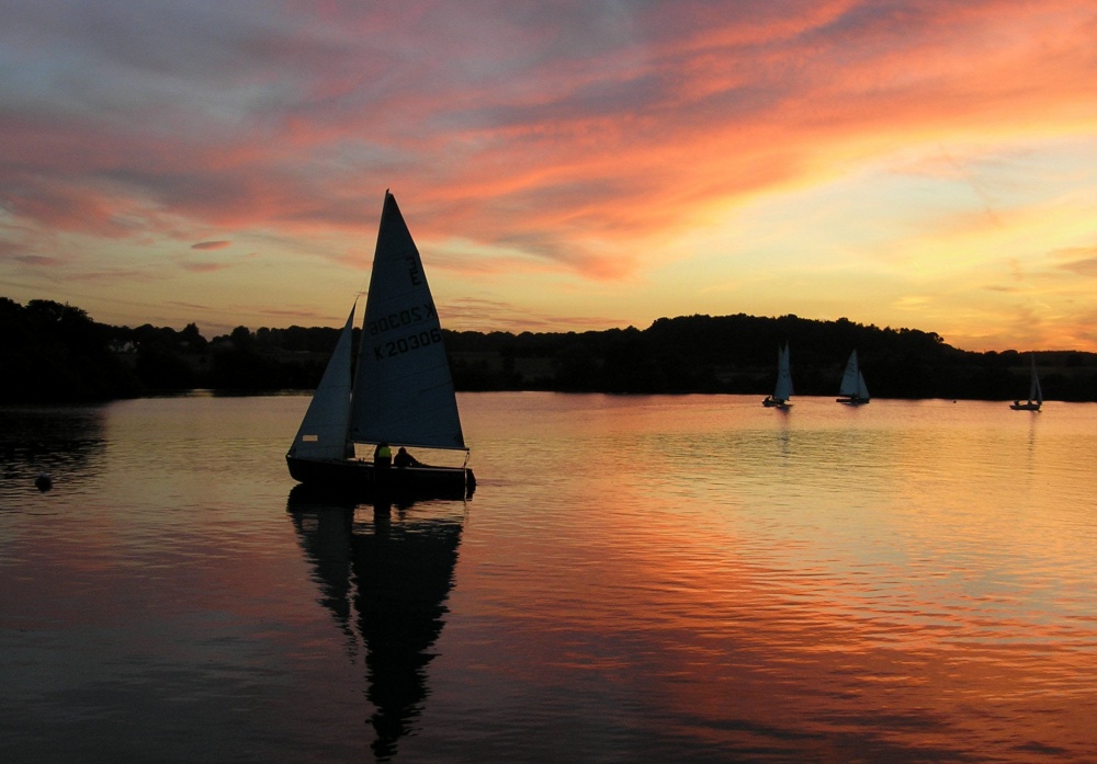 Photograph of Eccleston Mere St Helens, Merseyside, on a September evening.