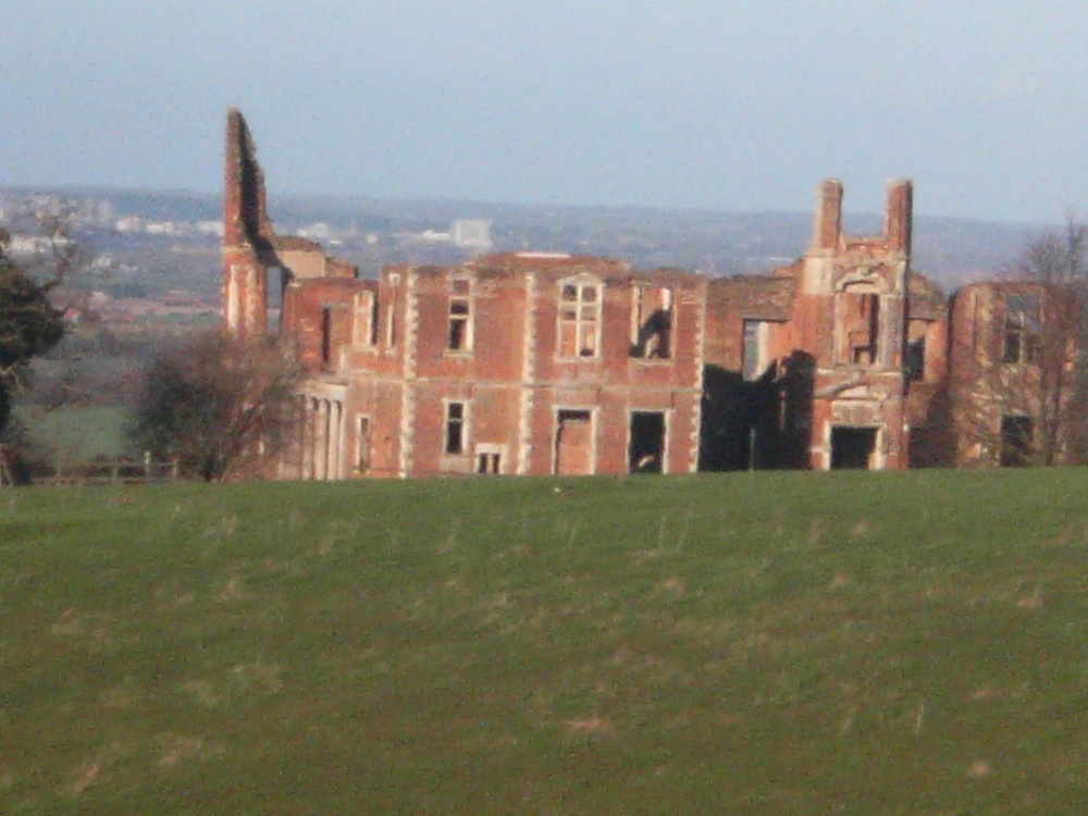 a picture of the remains of Houghton house