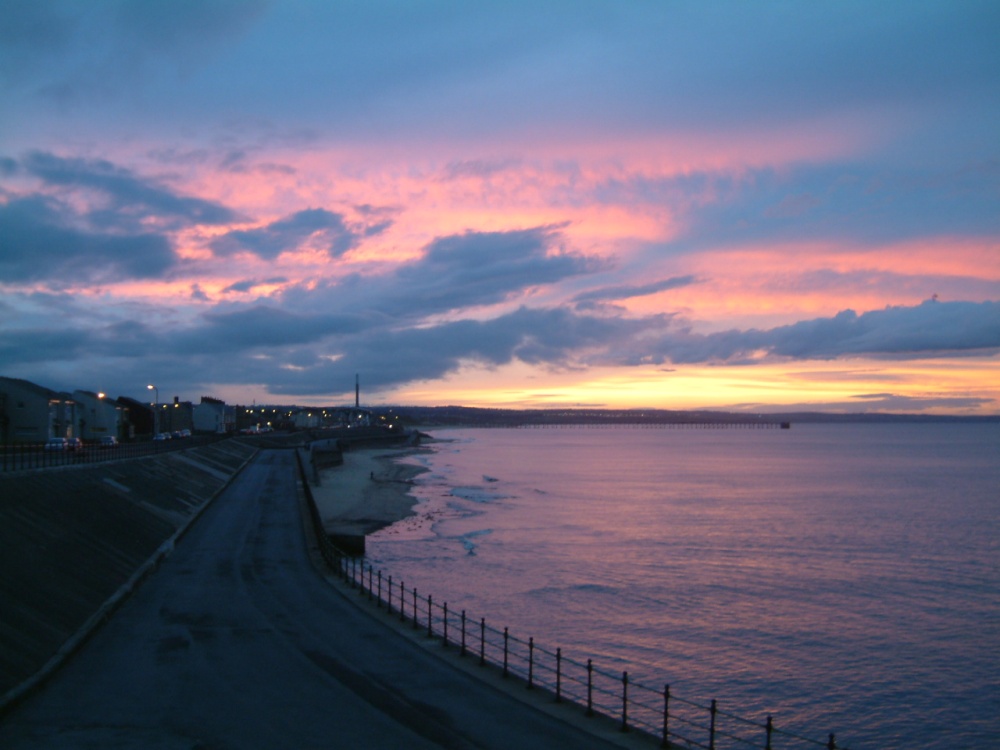Sunset over the Steetley Jetty, Hartlepool