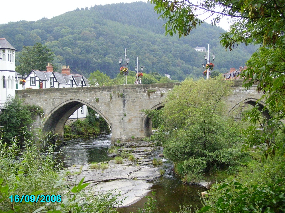 Bridge in the centre of Llangollen, North Wales