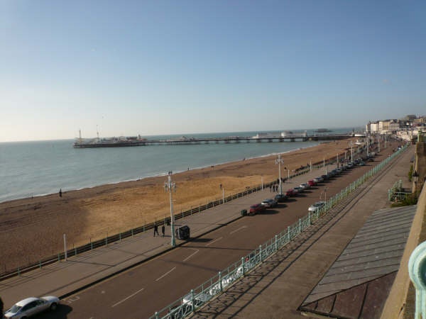 Brighton Beach and Pier from Kemp Town
