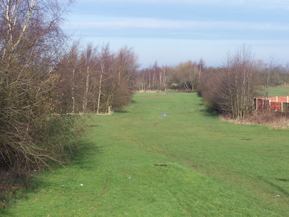 Looking north from the Station Bridge Lowton St.Mary's along the trackbed.