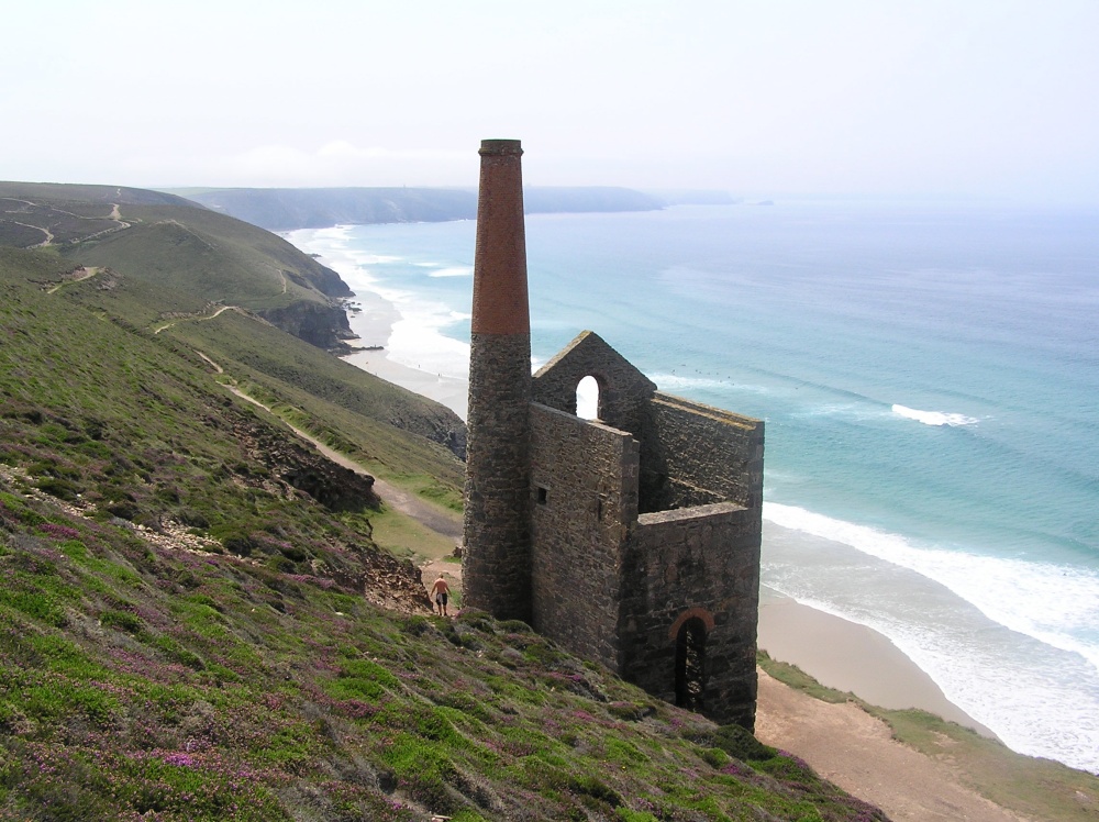 Tin mine buildings near St Agnes, Cornwall