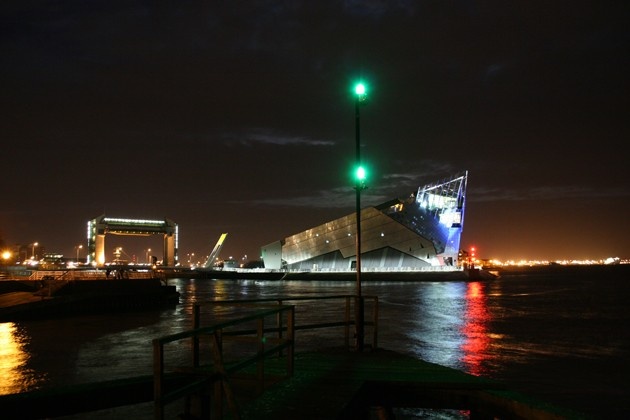Winters Night View of Hull's Deep submarium