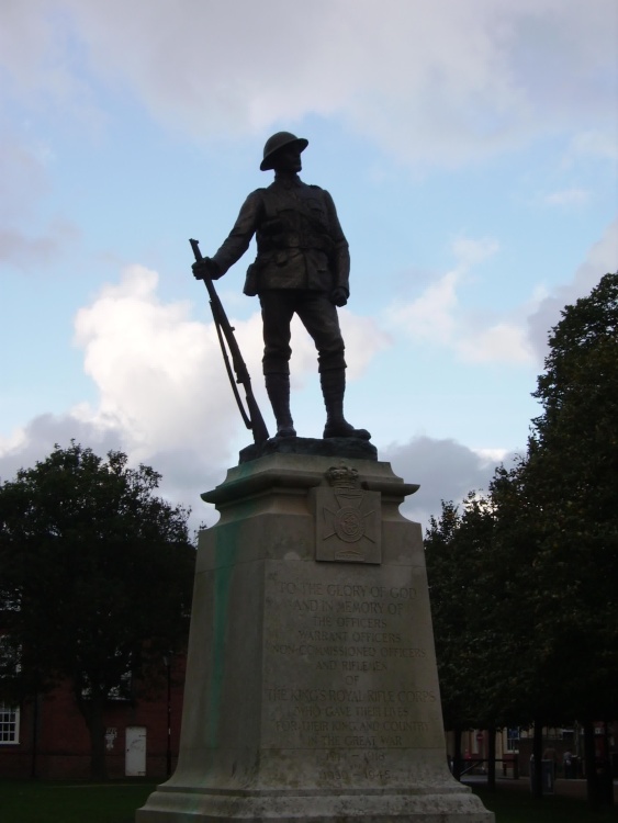 Monument outside Winchester Cathedral, Winchester, Hampshire