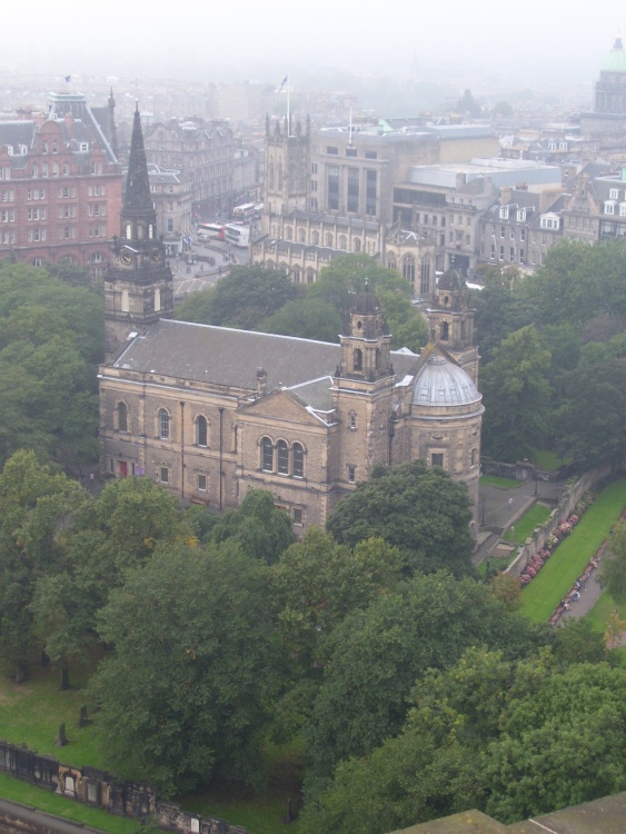 St Cuthbert's from Edinburgh Castle, Edinburgh, Midlothian
