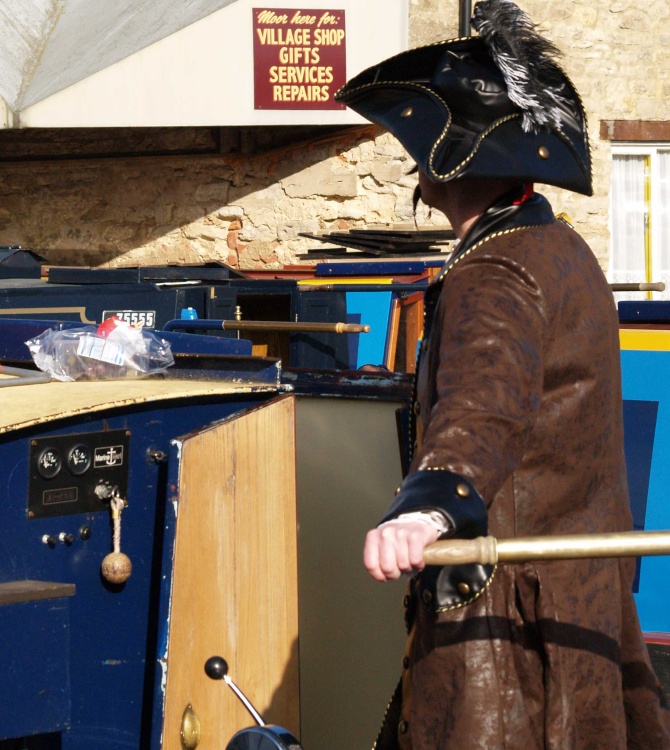 Piracy alive on the Oxford canal, Lower Heyford, Oxfordshire.