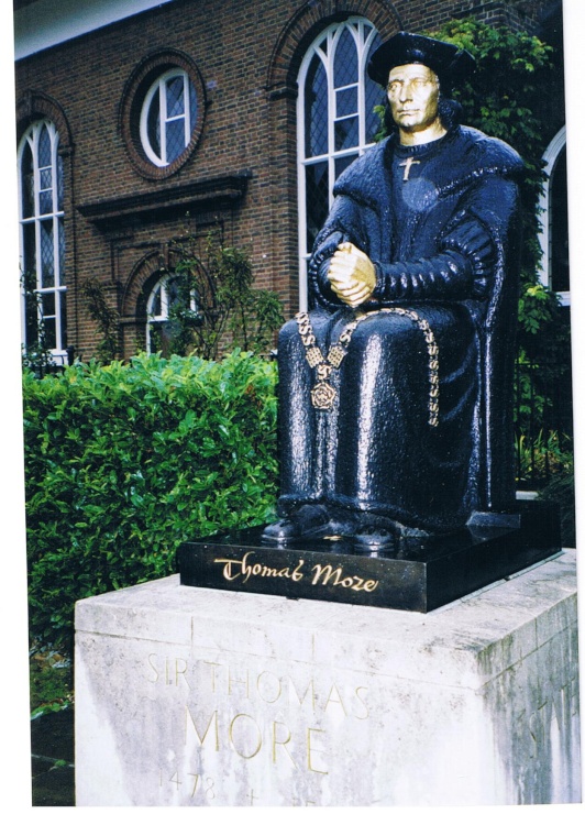 Statue of Sir Thomas More at Chelsea Old Church, Chelsea, London