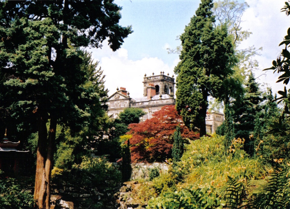 Photograph of Biddulph Grange, Staffordshire, through the trees