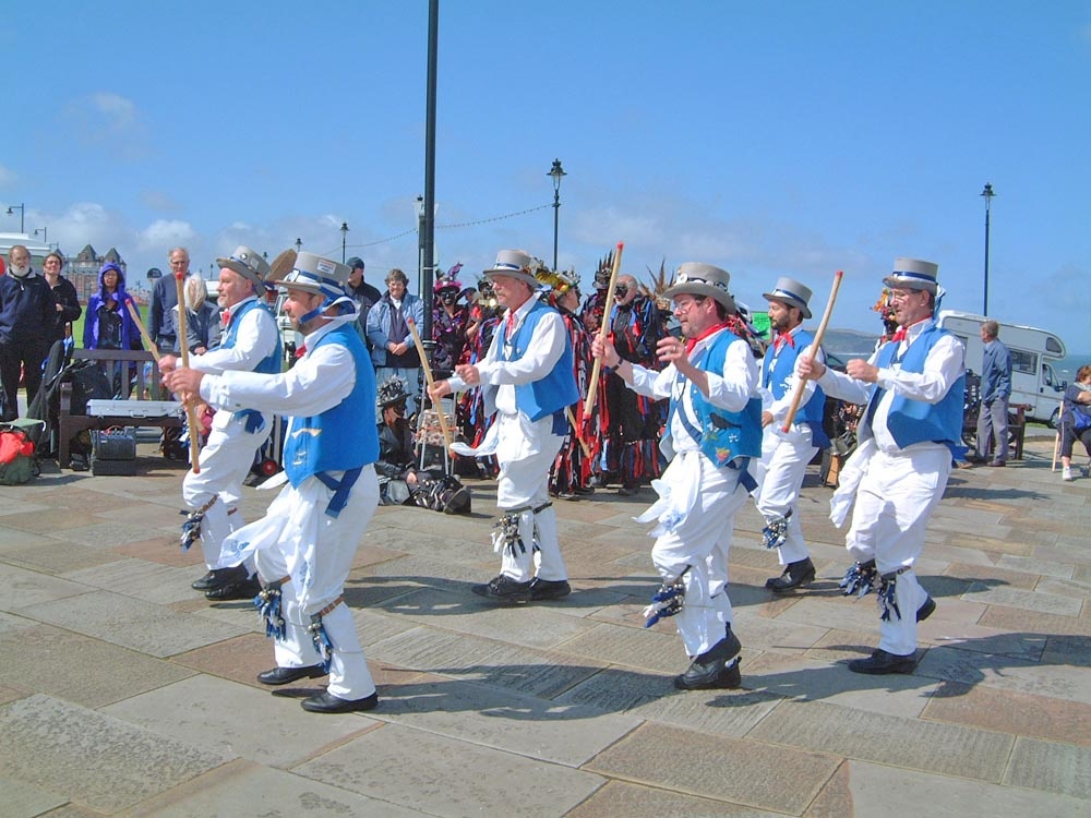 Morris dancers in Whitby, North Yorkshire.