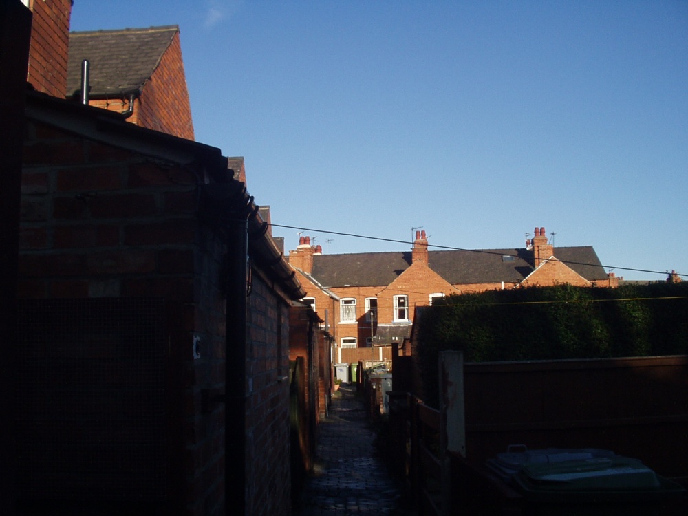 Newark, Nottinghamshire. Back of Lindum Street