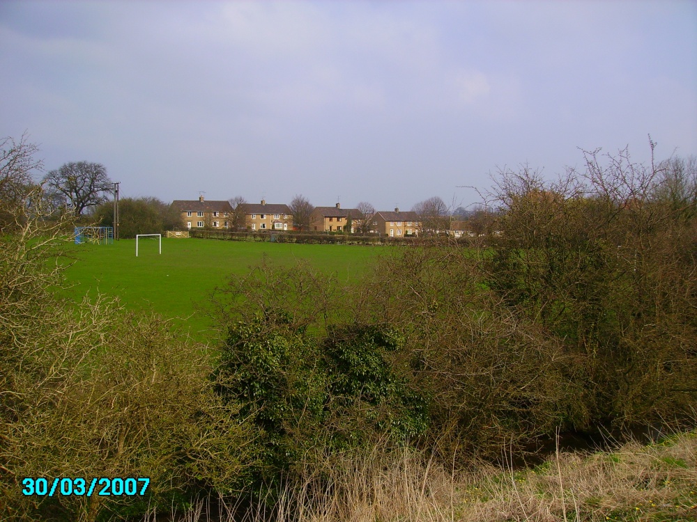 Cuckney in Notts. - Looking towards part of the village from the lake.