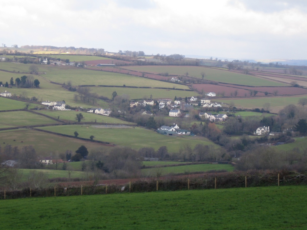 View of Butterleigh from road to Silverton, Devon