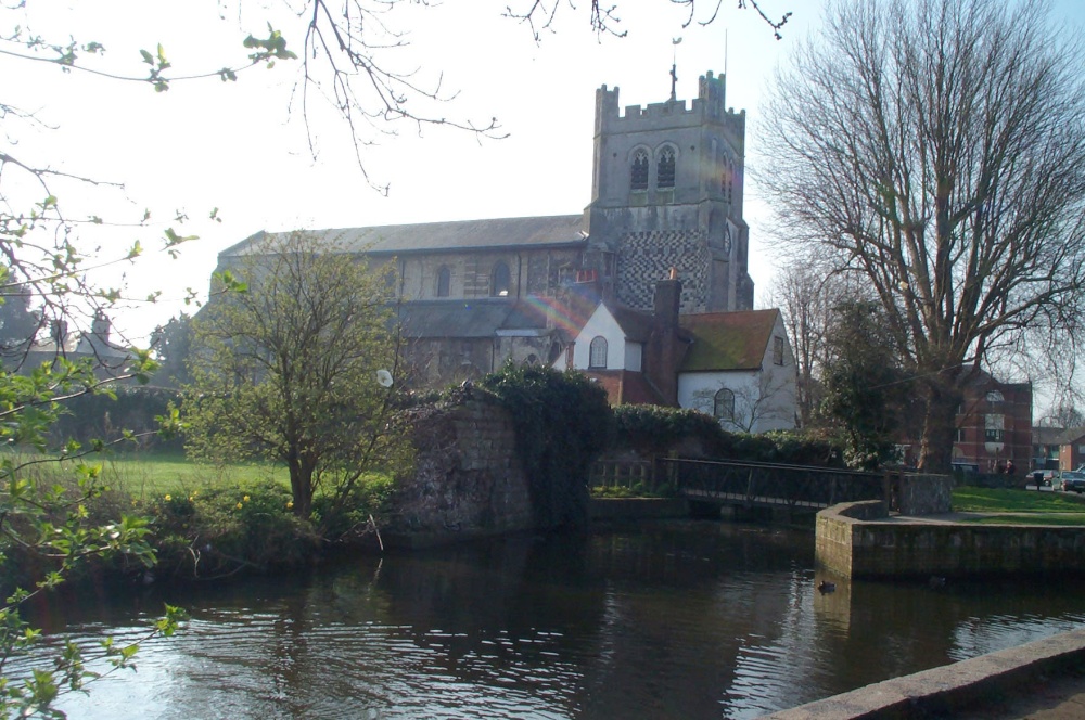 Waltham Abbey church viewed from Abbey gardens photo by Steve Kent