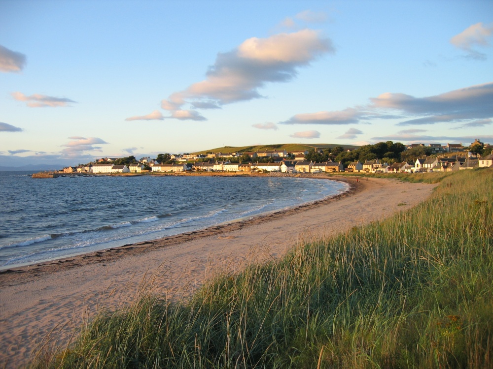 Portmahomack Beach and Harbour from Balnabrich