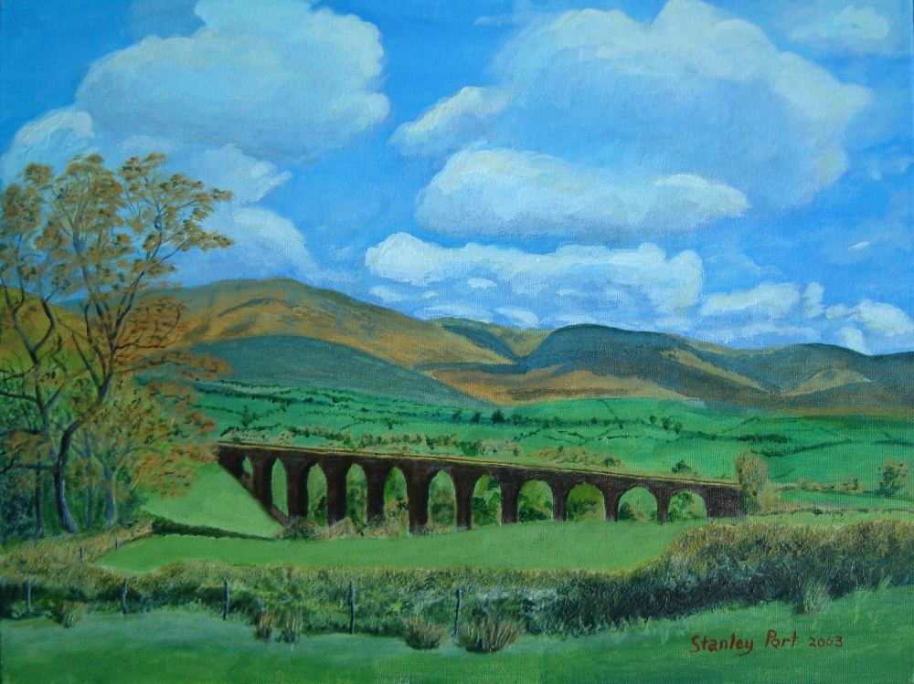 Photograph of On the Way to Lakeland (near Kendal: A painting by Stanley Port.