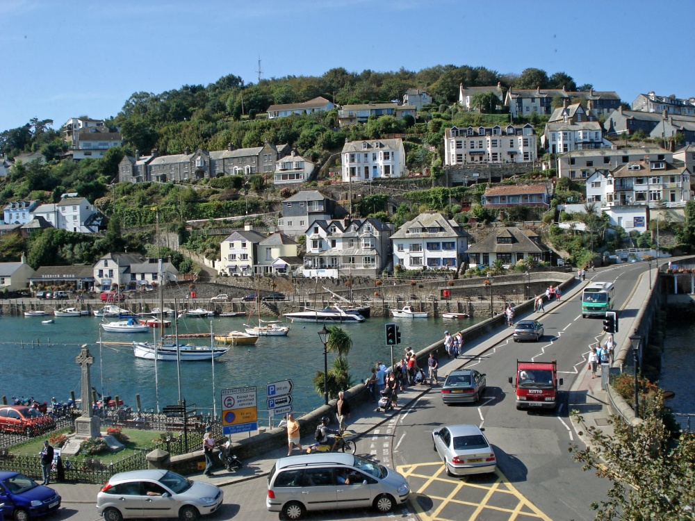 The bridge to West Looe, Cornwall, from 