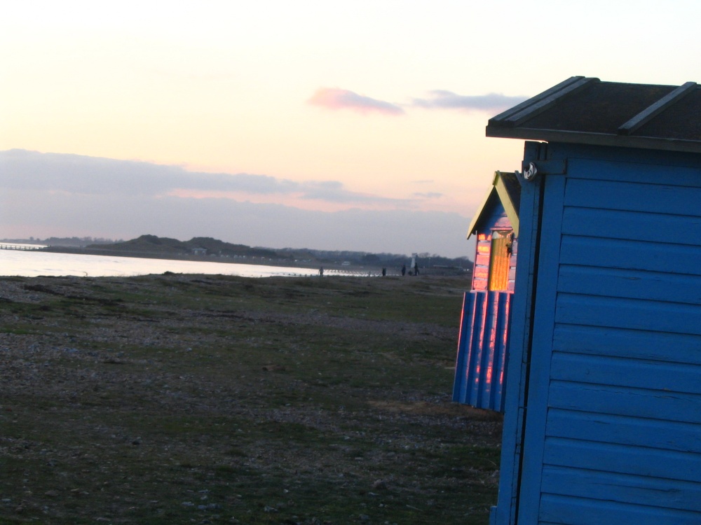 Littlehampton beach huts, West Sussex. Nov 2006
