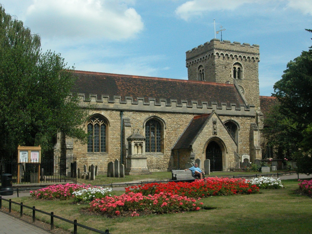 This is a photo I took in Bedford in June 2003 at St Peter's Church