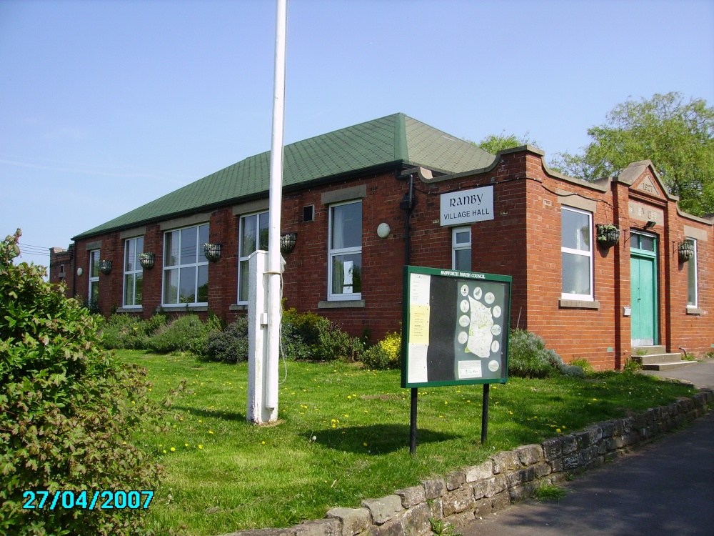 The well used Village Hall at one end of the village of Ranby in Nottinghamshire