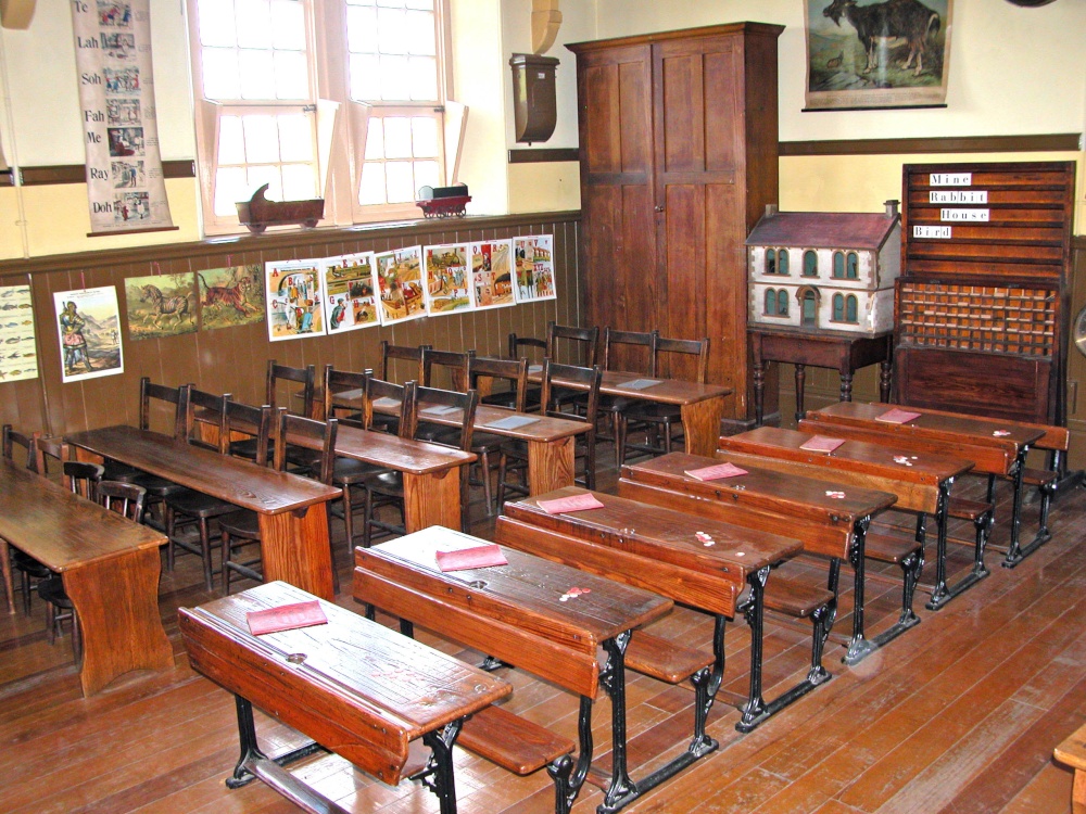 Victorian School Room in Beamish Open Air Museum. Taken 6 May 2007