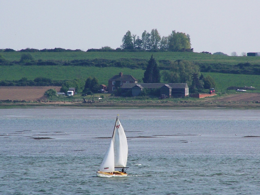 Rag Marsh Farm House, Bradfield from Stutton Ness across River Stour May 2007