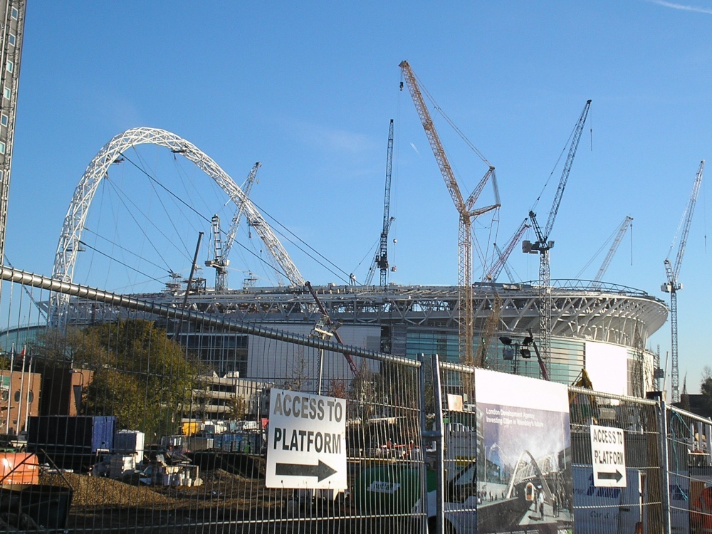 The building of Wembley Stadium 17/11/2005. London