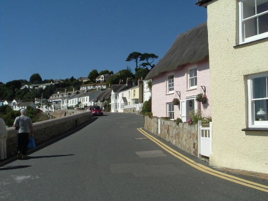 The seafront Parade in St Mawes, Cornwall.